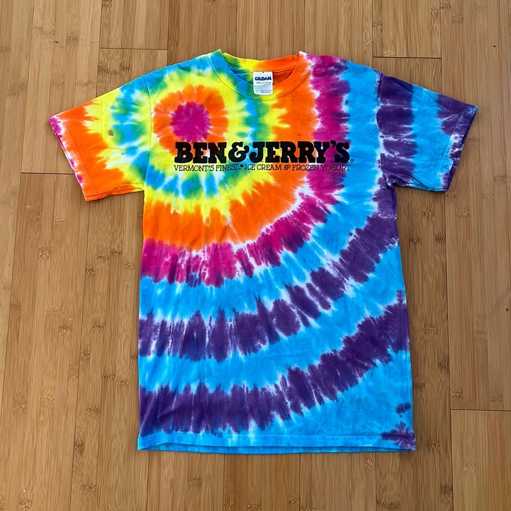 Ben & Jerry’s size S classic tie dye T-shirt.